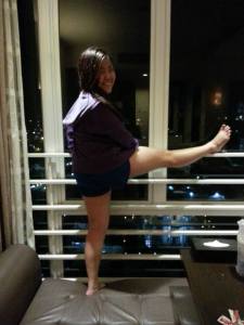 Acting likea ballerina.. 